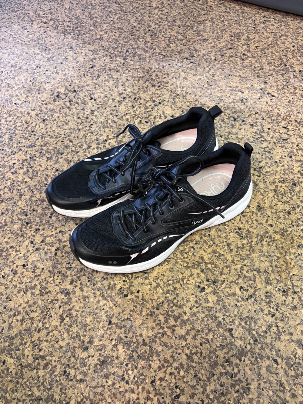 Ryka Black and White Women's Athletic Walking Sneakers